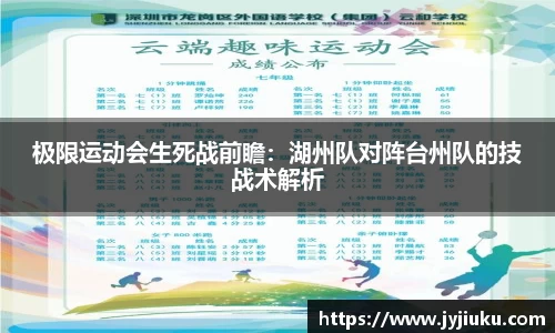 极限运动会生死战前瞻：湖州队对阵台州队的技战术解析